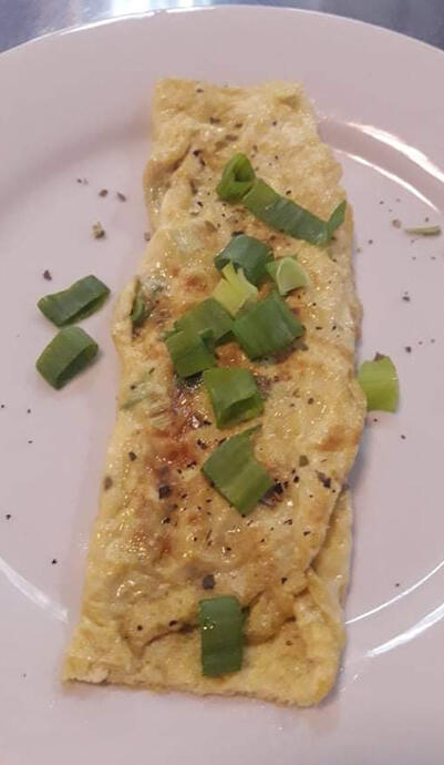 Omelette with Spring onions